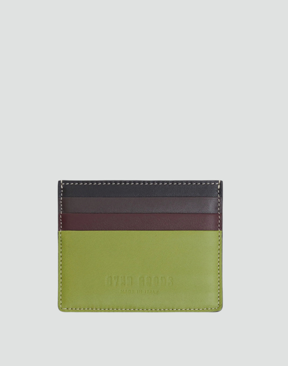 Hyer Goods_Certo Italian Card Wallet_Vert Anis Lime Green Colorblock#color_vert-anis-multi