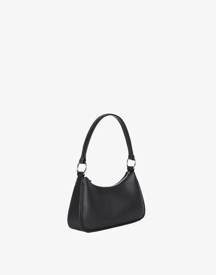 recycled genuine leather mini shoulder bag black#color_black