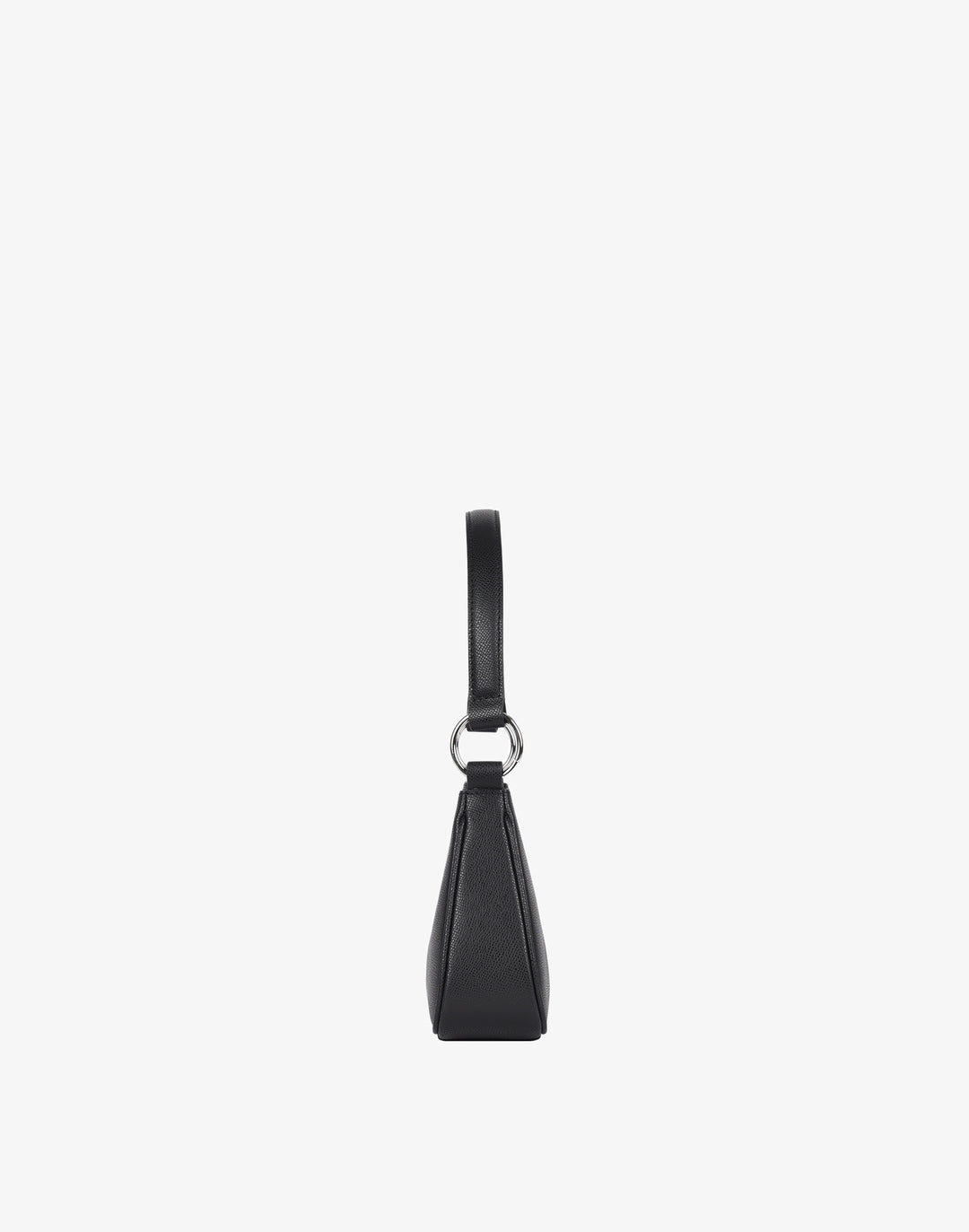 recycled genuine leather mini shoulder bag black#color_black