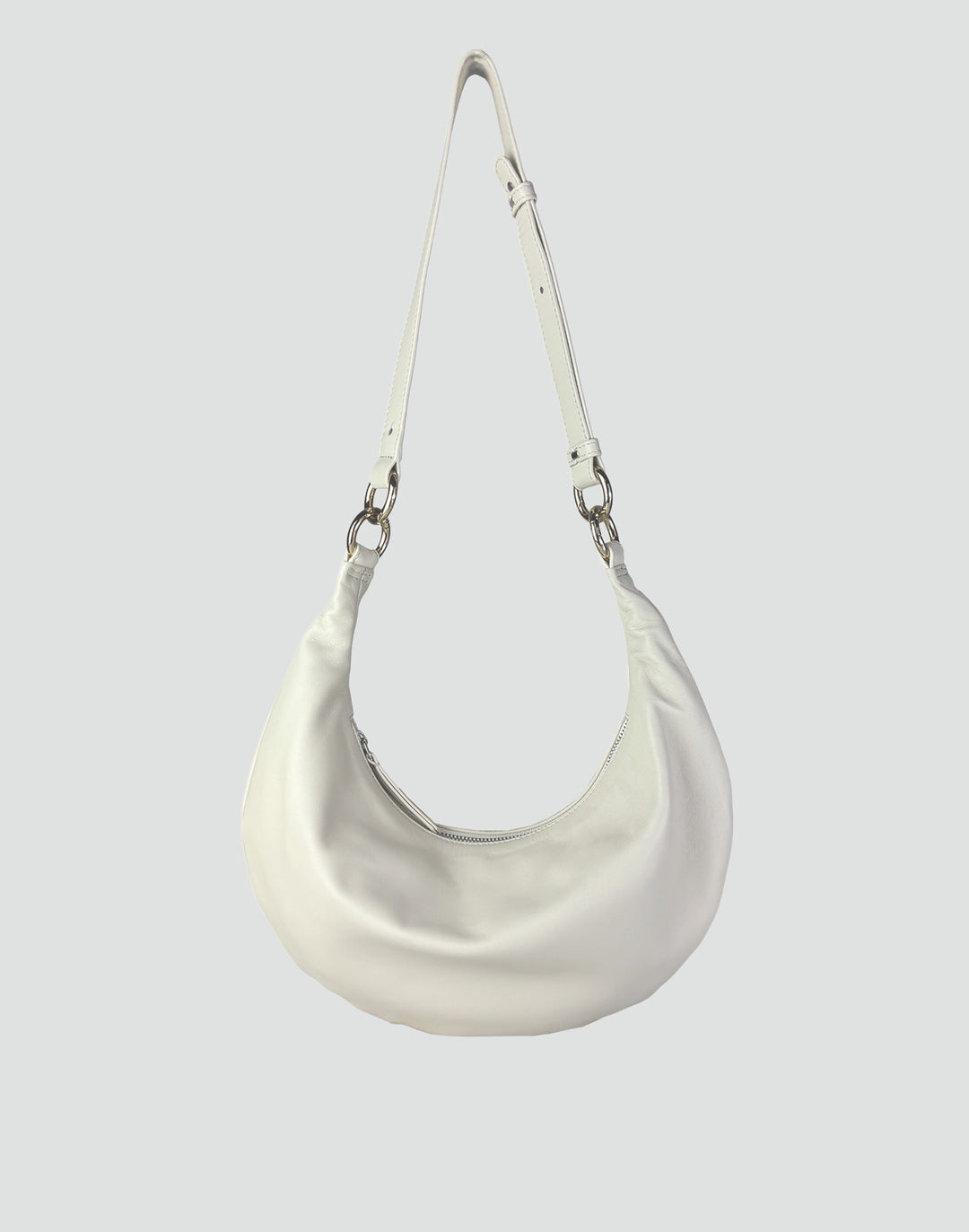 hyer goods ring bag convertible leather hobo bag#color_off-white