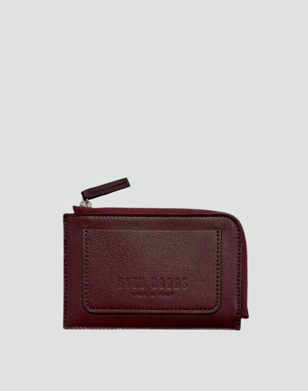 Hyer Goods_Piccolo Zipper Card Wallet Italian Leather_Burgundy Wine#color_burgundy