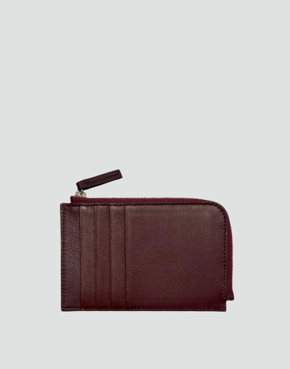 Hyer Goods_Piccolo Zipper Card Wallet Italian Leather_Burgundy Wine#color_burgundy
