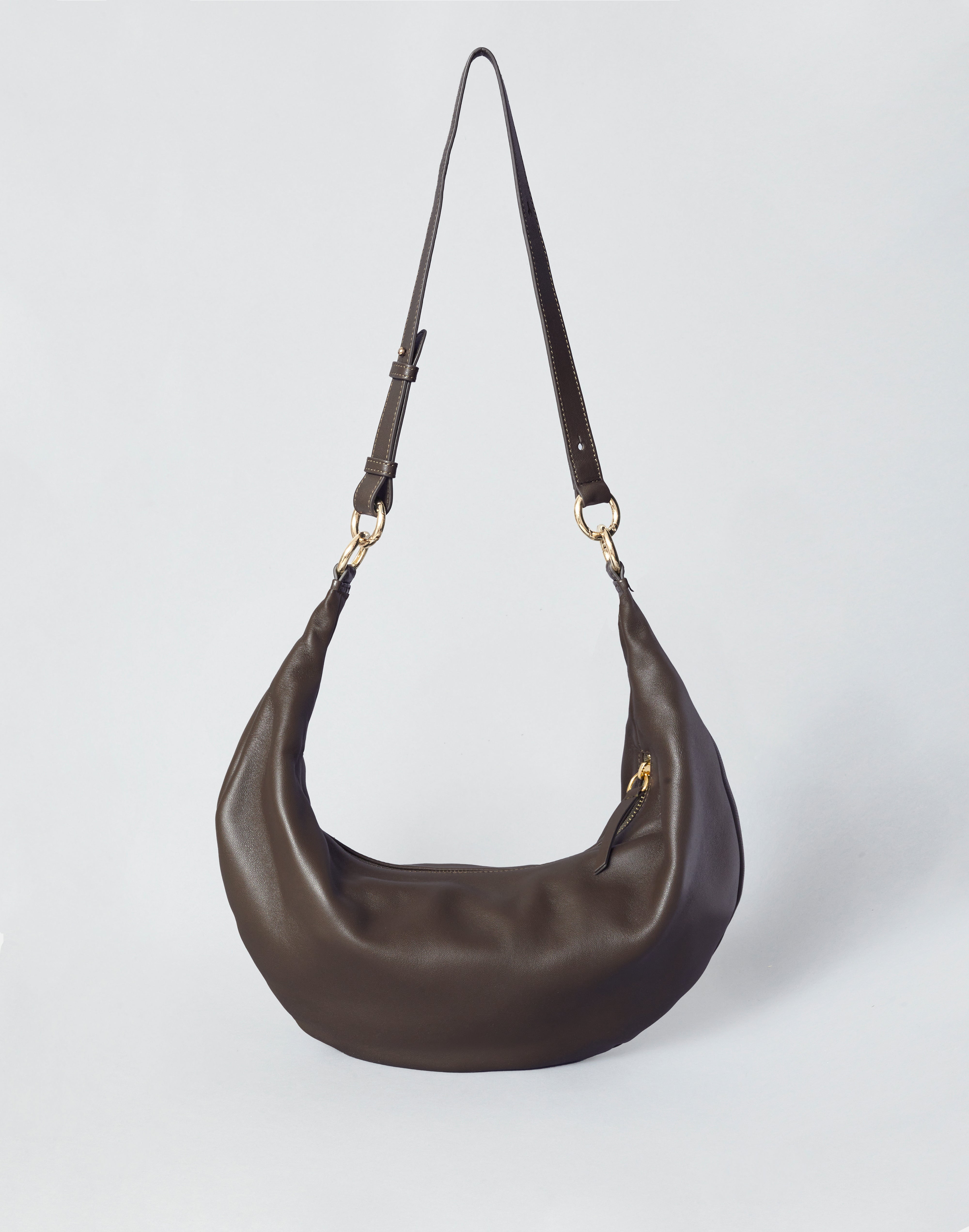 kmrii 本革 Serpent Ring Leather Handbag RINGBAG-chocolate-