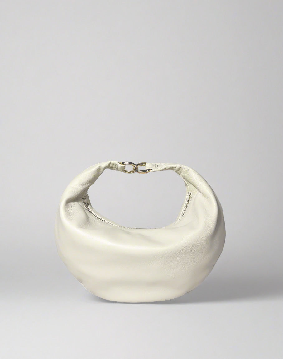 hyer goods ring bag convertible leather hobo bag#color_off-white
