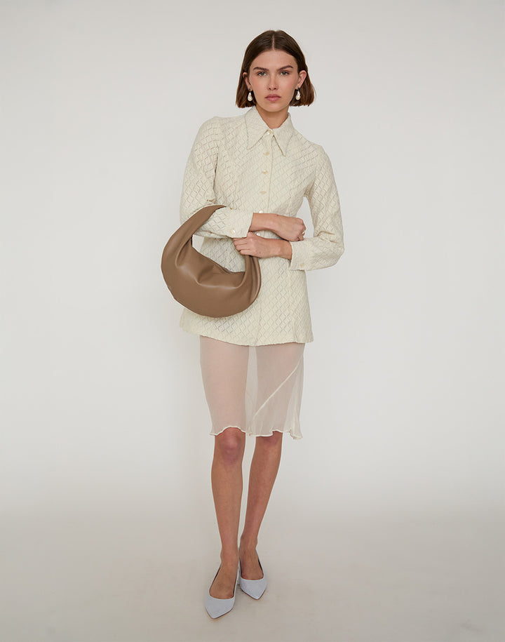 hyer goods ring bag convertible leather hobo bag#color_taupe