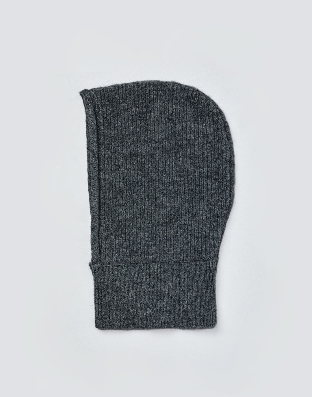 HYER GOODS alpaca wool balaclava hood #color_charcoal-grey
