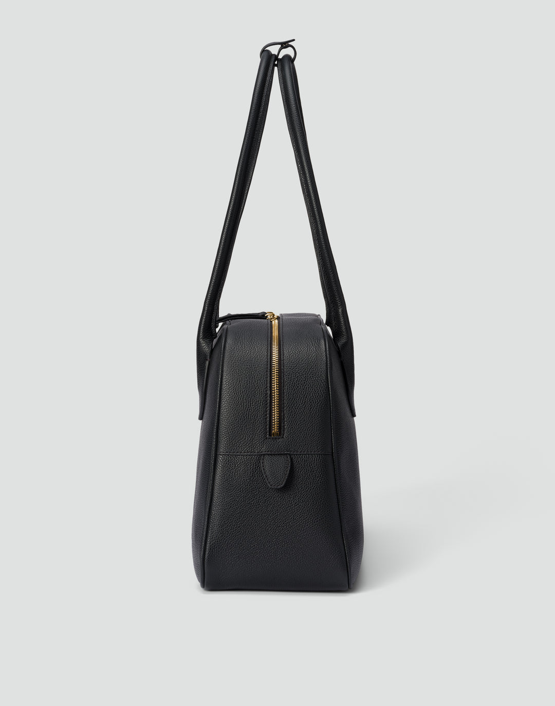 hyer goods autostrada leather zip top tote  bag#color_black