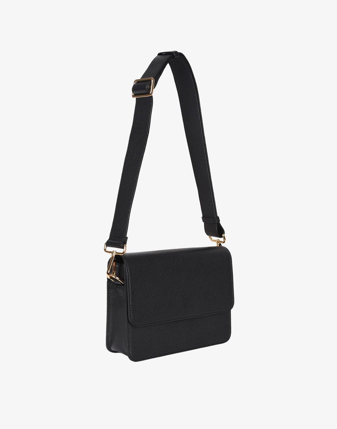 hyer goods recycled leather crossbody satchel bag black #color_black