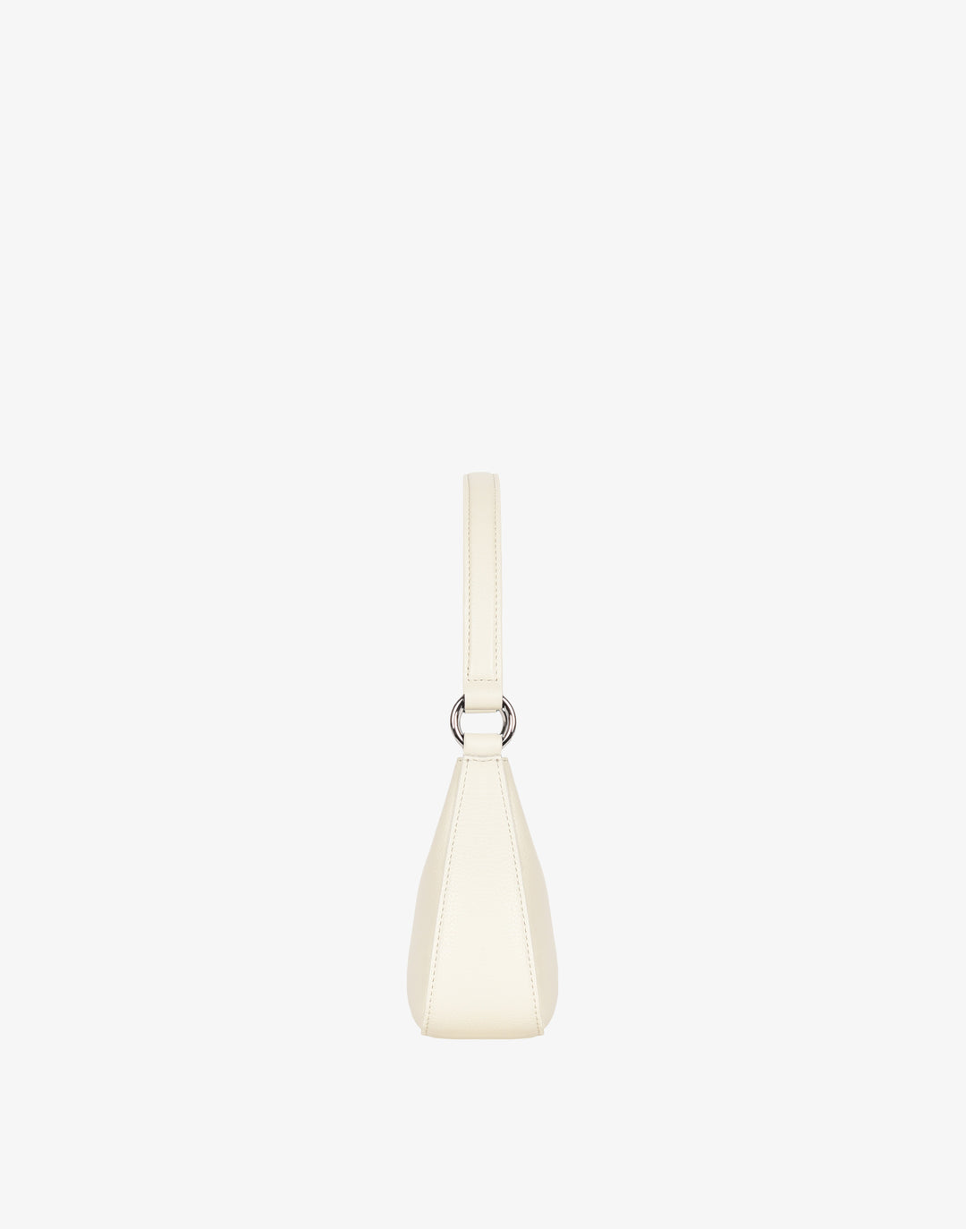recycled genuine leather mini shoulder bag white pebbled leather #color_white