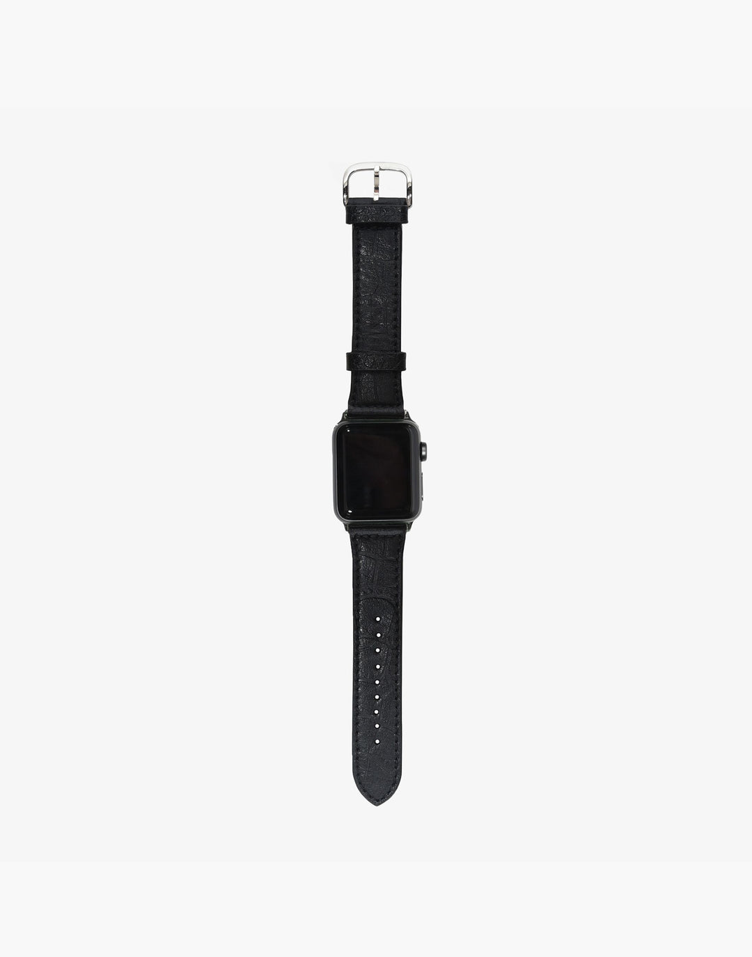 Hyer Goods recycled leather Apple Watch Band#color_black-croc