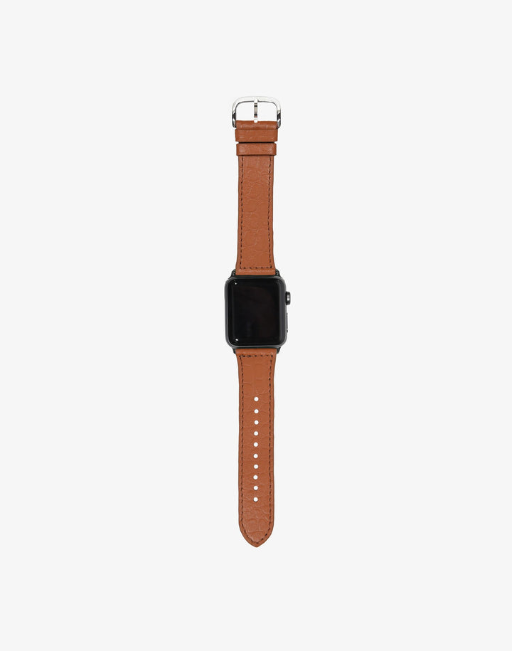 Hyer Goods recycled leather Apple Watch Band tan#color_tan-croc