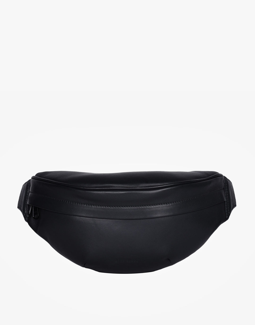 hyer goods recycled leather fanny pack black#color_black