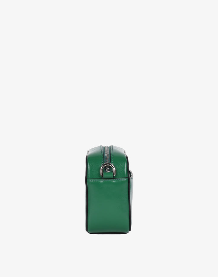 recycled genuine leather camera bag green#color_glazed-green