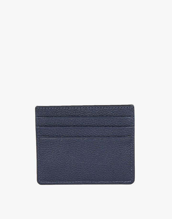 recycled leather card holder navy#color_navy-blue