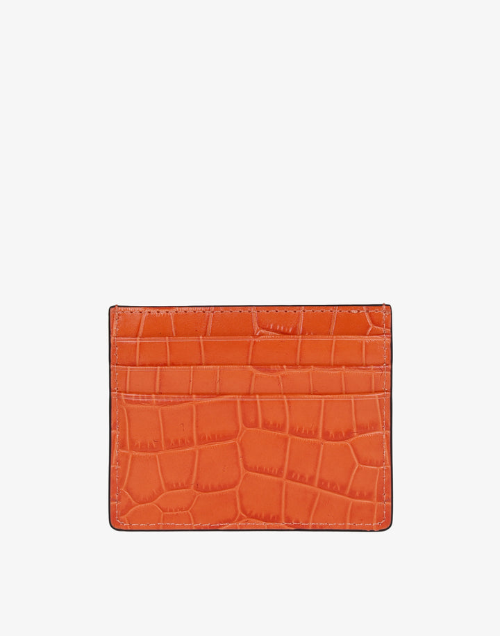 recycled leather card holder orange croc#color_orange-croco