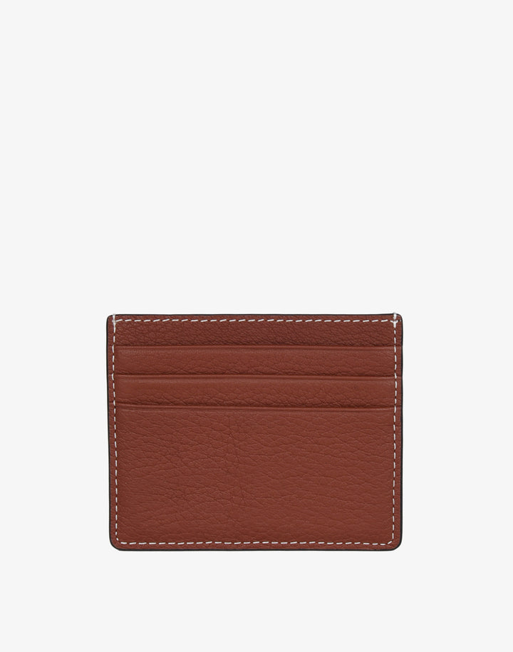 recycled leather card holder tan saddle brown#color_saddle-brown
