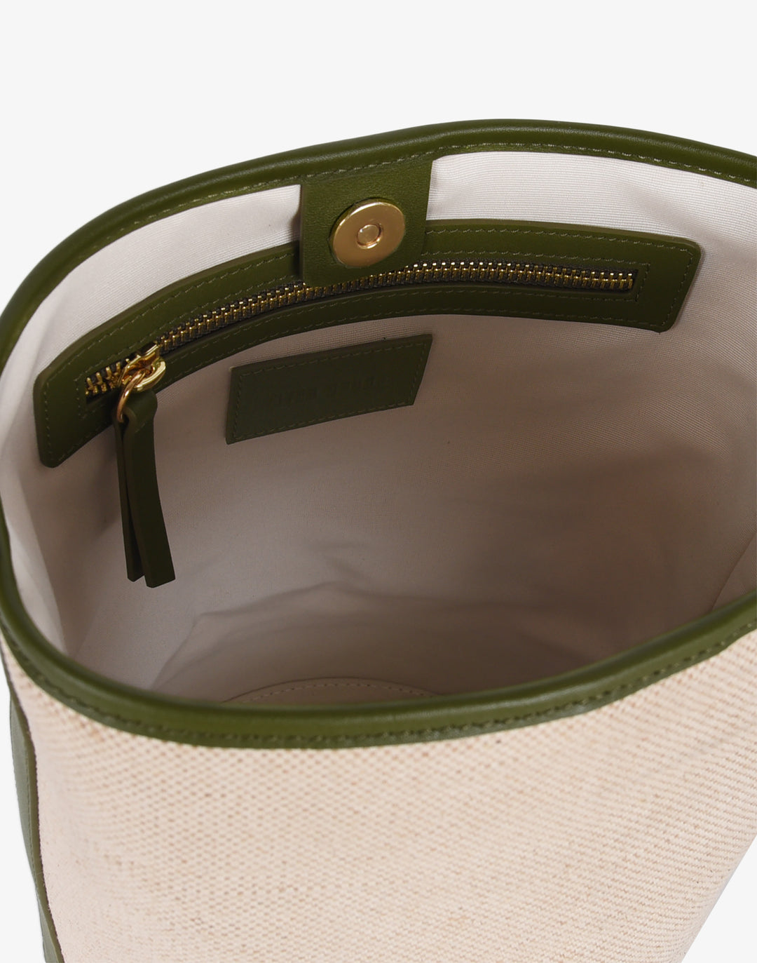 Hyer Goods cotton linen canvas Convertible Bucket Bag_linen olive#color_linen-olive