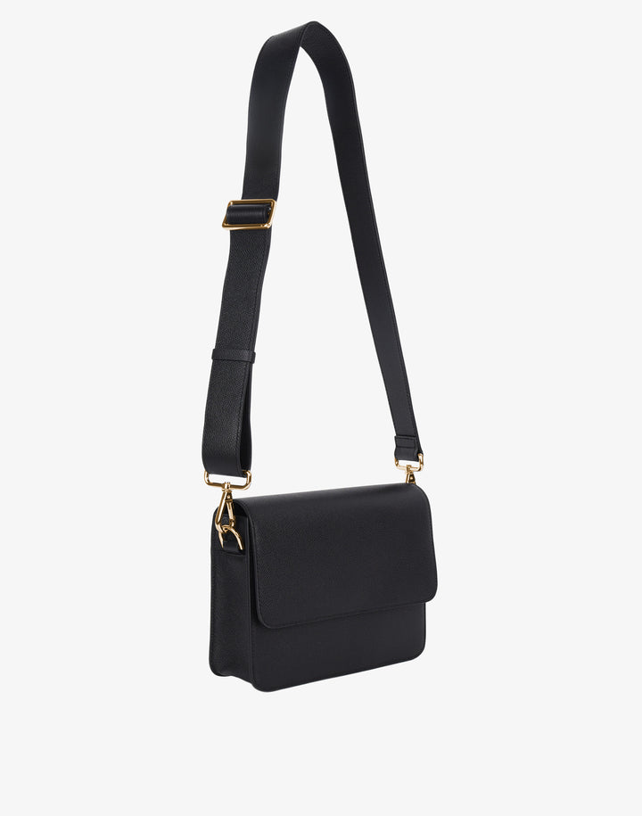 hyer goods recycled leather crossbody satchel bag black OLD