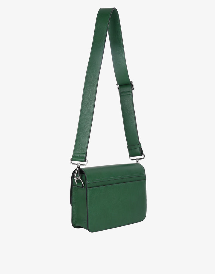 hyer goods recycled leather crossbody satchel bag green #color_green