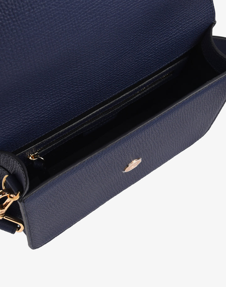 hyer goods recycled leather crossbody satchel bag navy blue #color_navy-blue