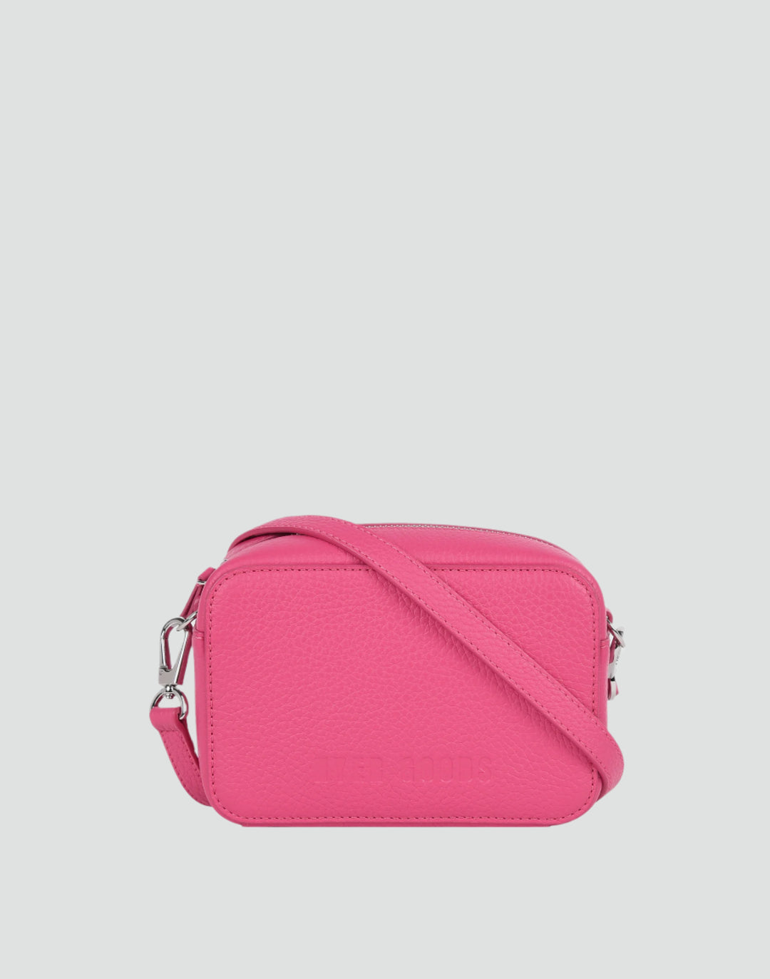recycled genuine leather camera bag fuschia pink#color_fuschia
