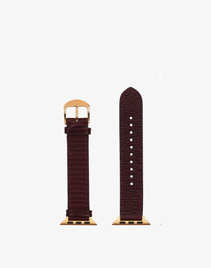 Leather Apple Watch Band#color_wine-lizard