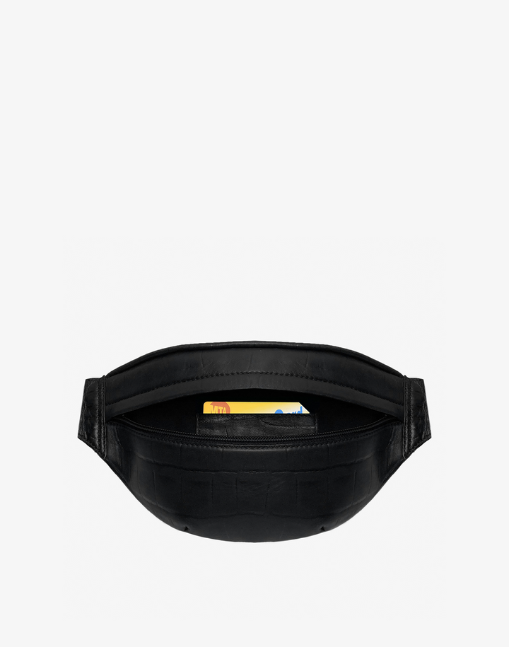 Hyer Goods_Fanny pack_black croc_#color_black-croc