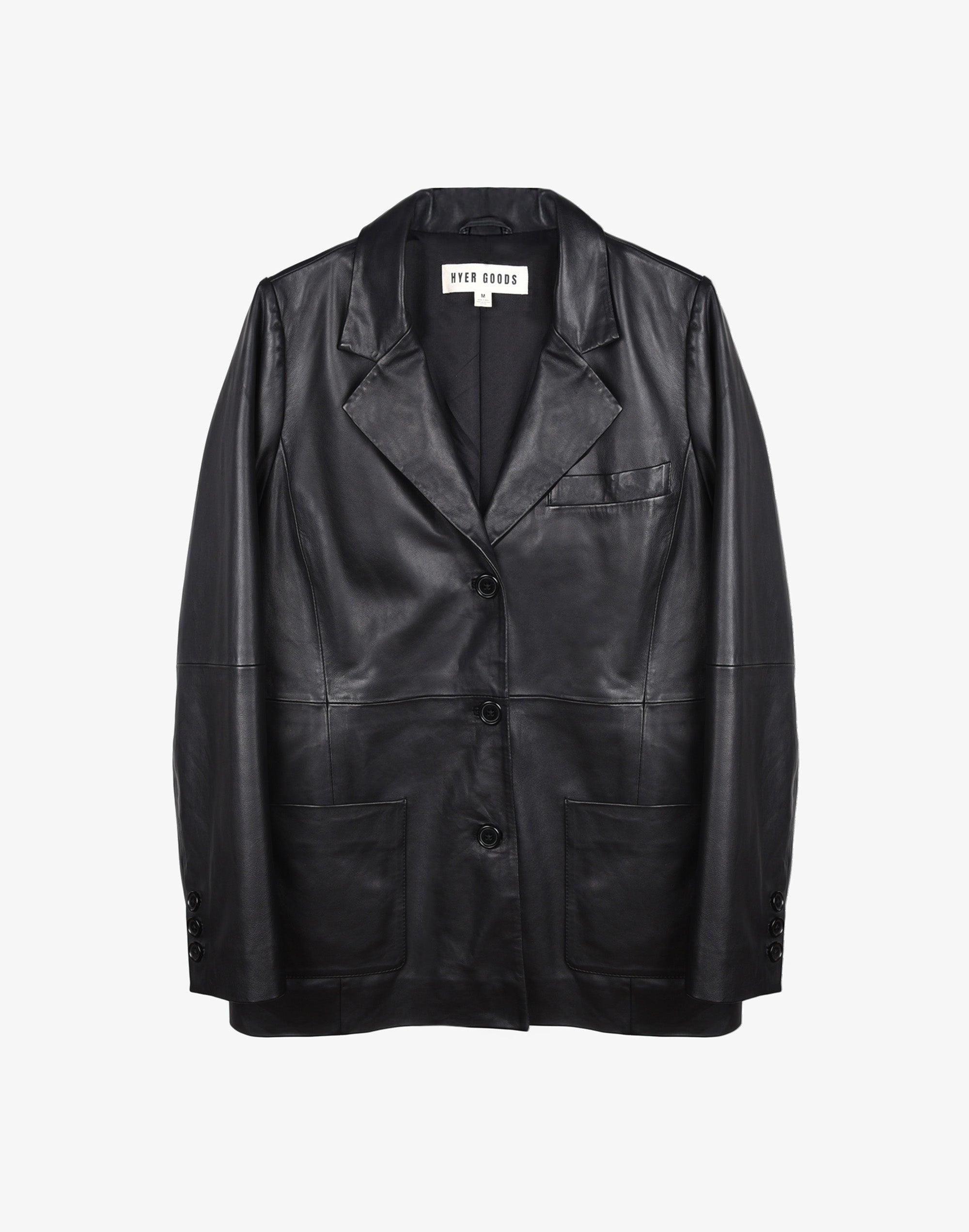 Black leather sport discount coat