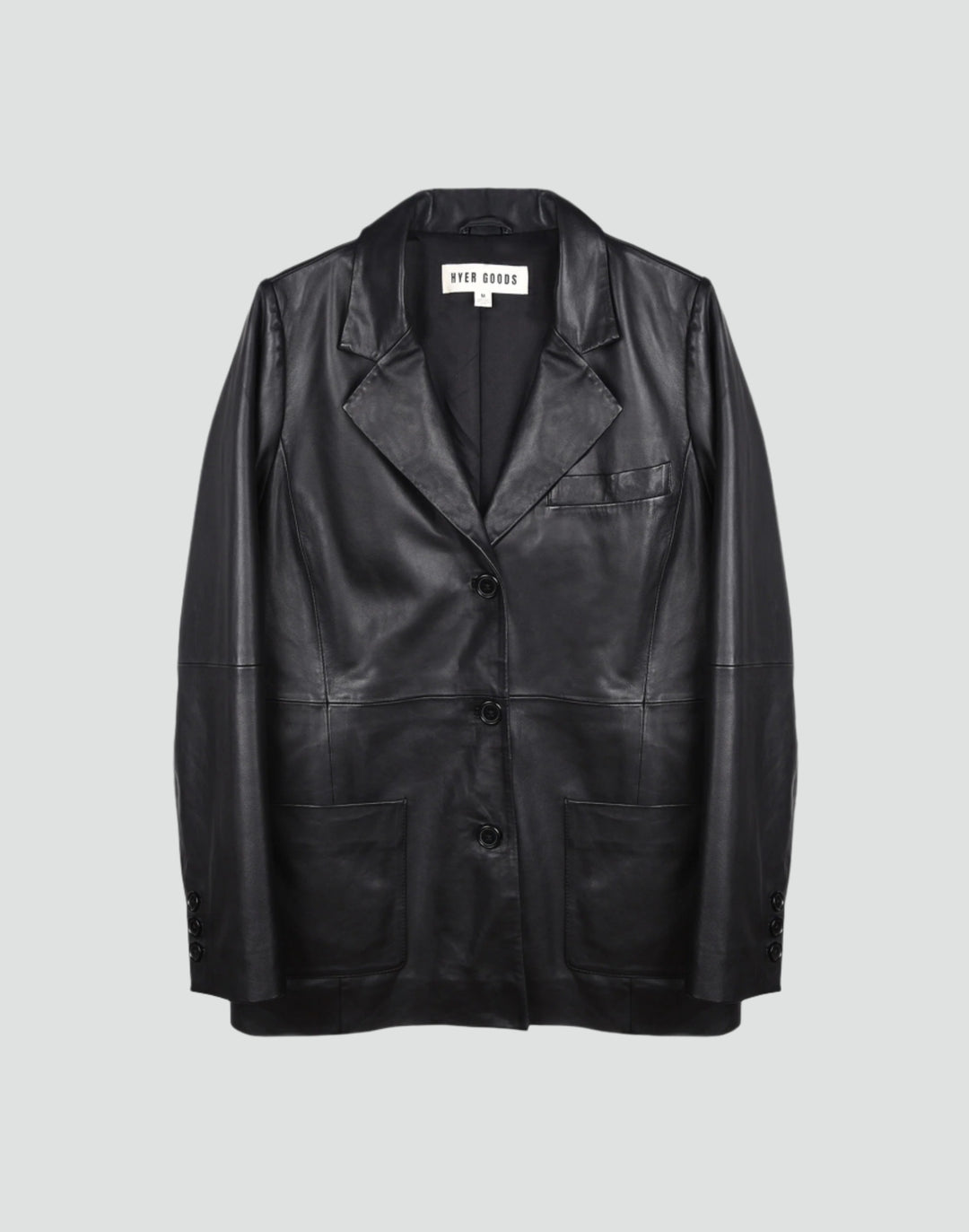 Deadstock Leather Blazer #color_black