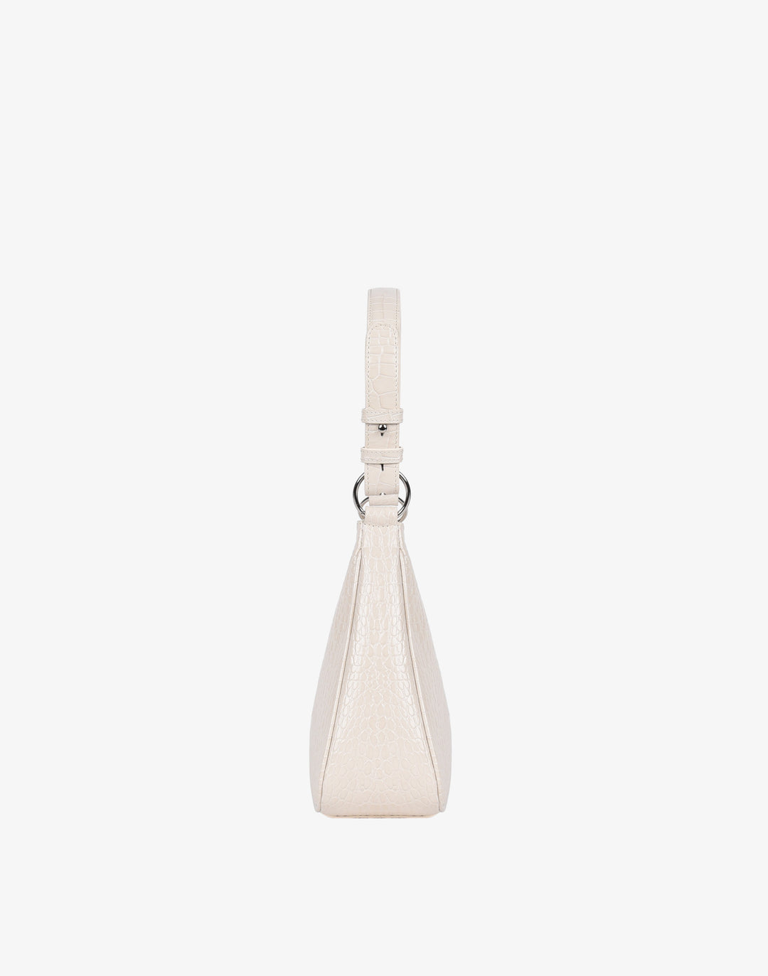 recycled genuine leather everyday shoulder bag cream embossed croc#color_cream-croc