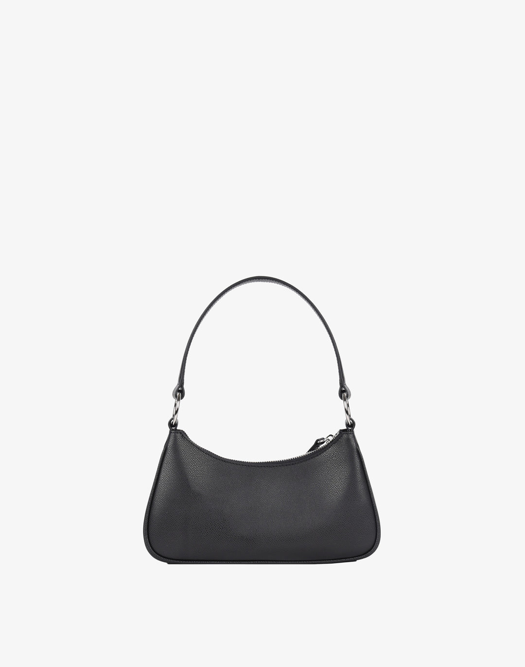 recycled genuine leather mini shoulder bag black#color_black