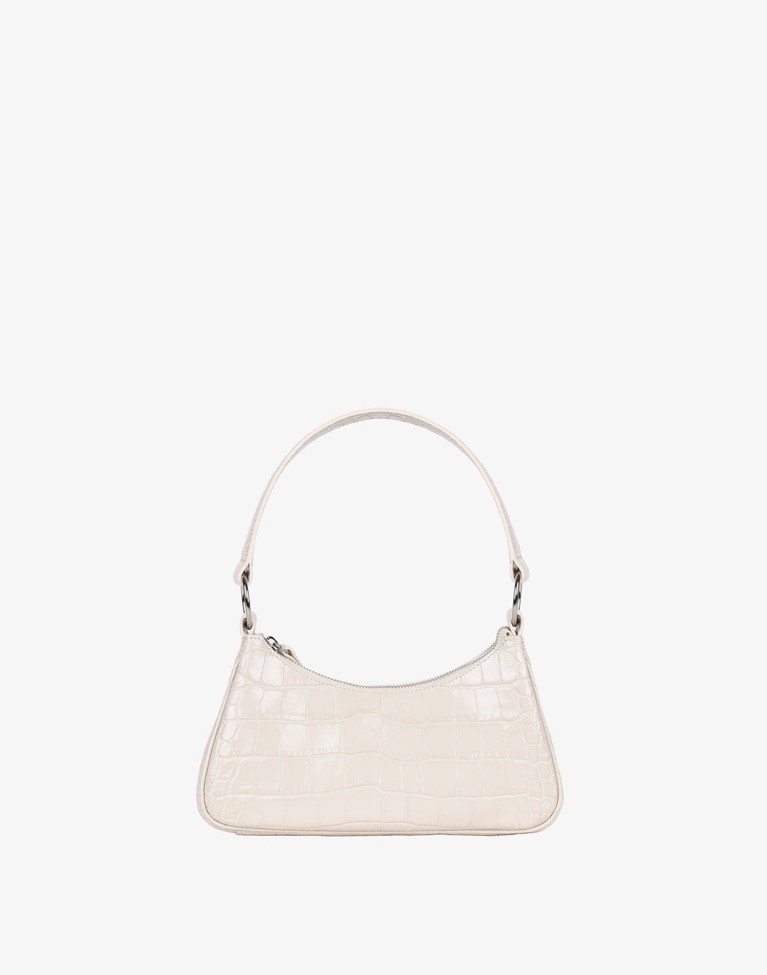 recycled genuine leather mini shoulder bag cream croc#color_cream-croc