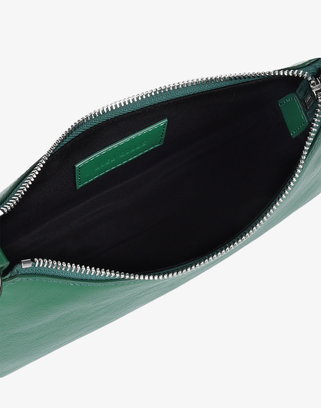 recycled genuine leather mini shoulder bag shiny green#color_glazed-green