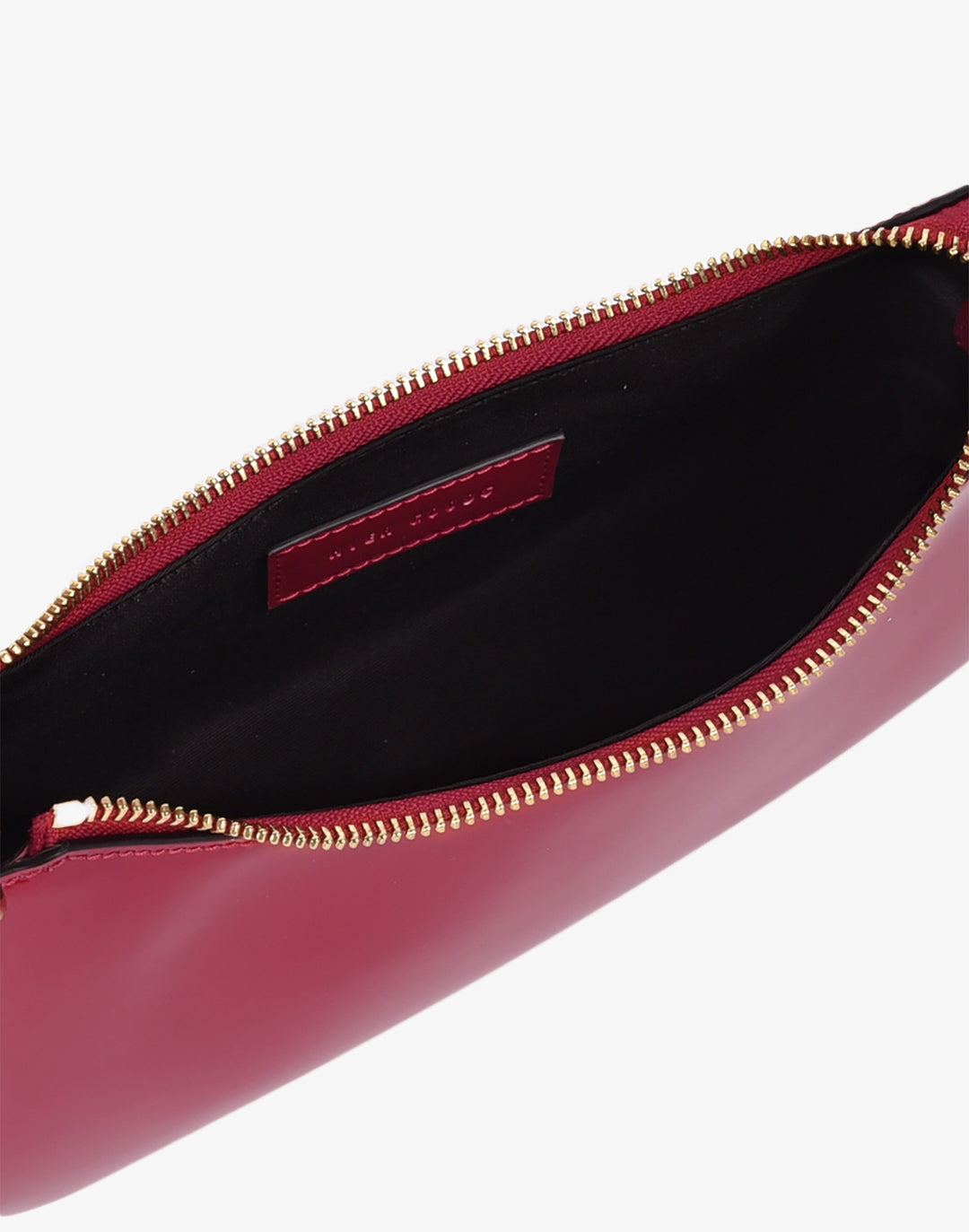 recycled genuine leather mini shoulder bag shiny red#color_glazed-red