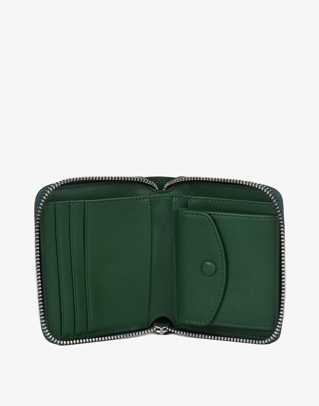 hyer goods recycled leather zip around wallet green#color_green