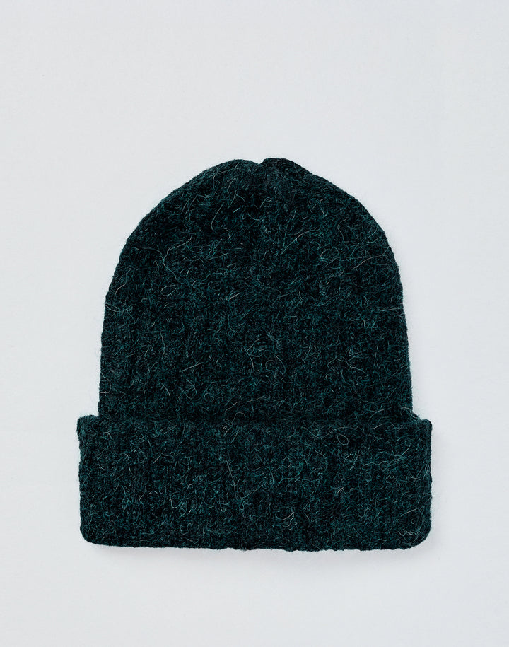 hyer goods alpaca wool rib beanie-green