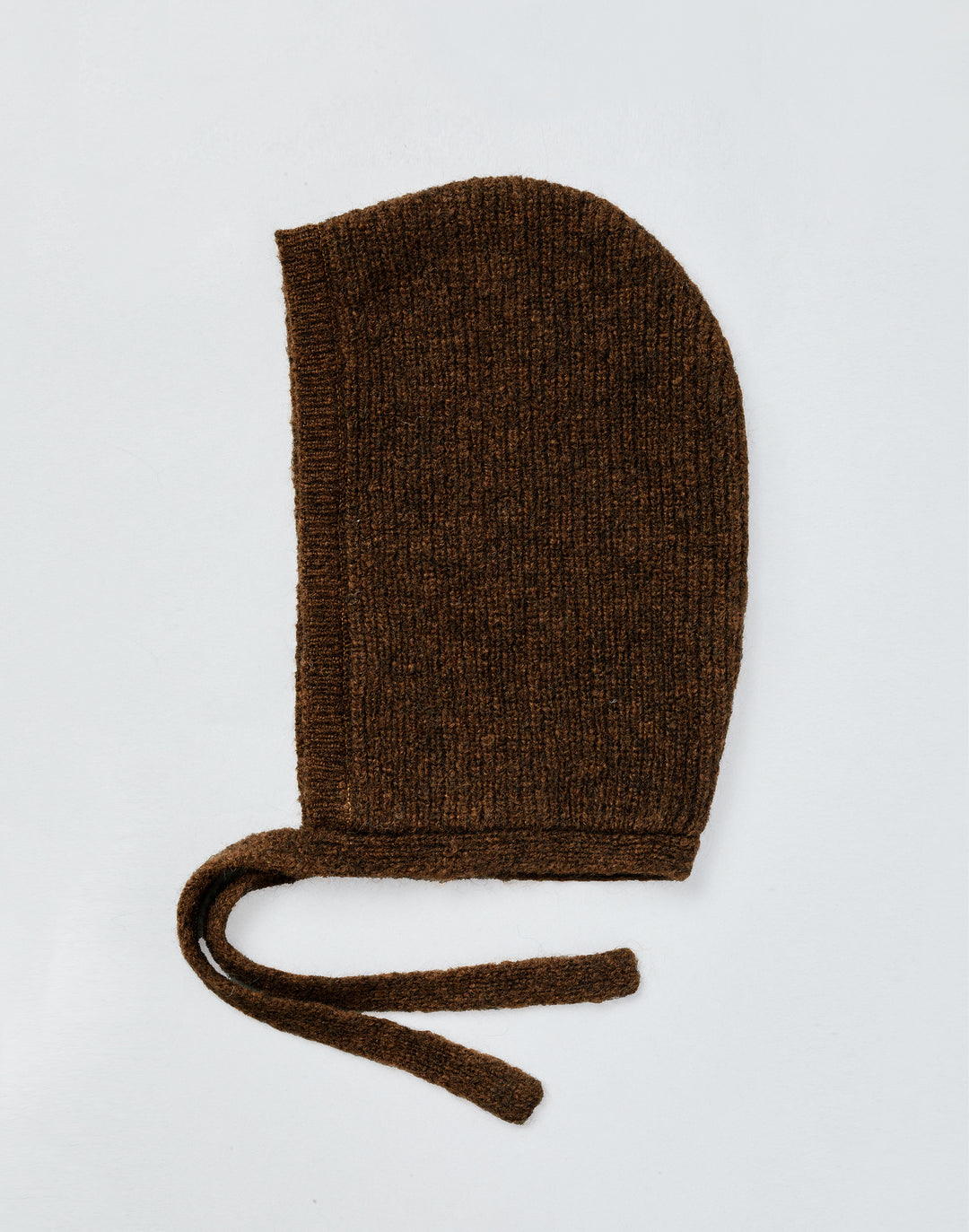 hyer goods alpaca wool rib tie balaclava-brown