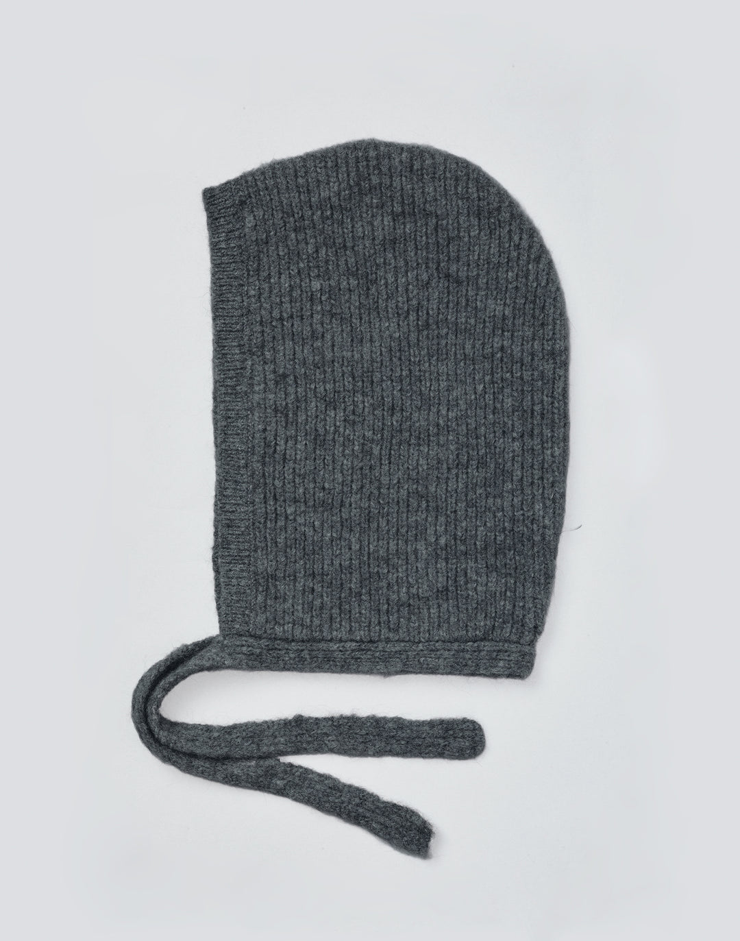 hyer goods alpaca wool rib tie balaclava-grey