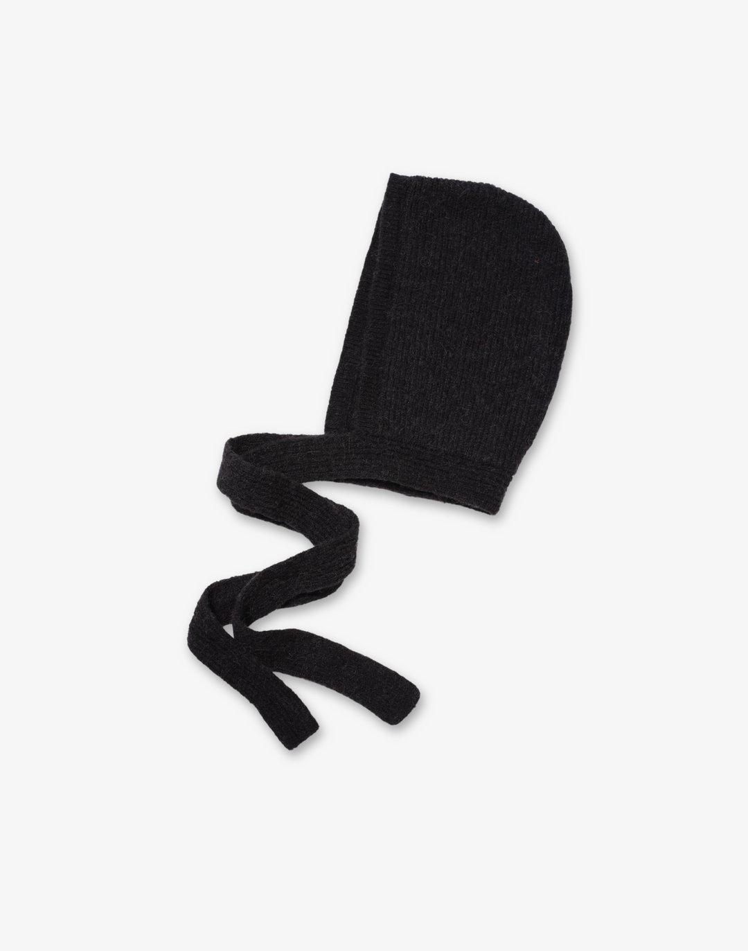 Hyer Goods recycled alpaca tie balaclava #color_heather-black