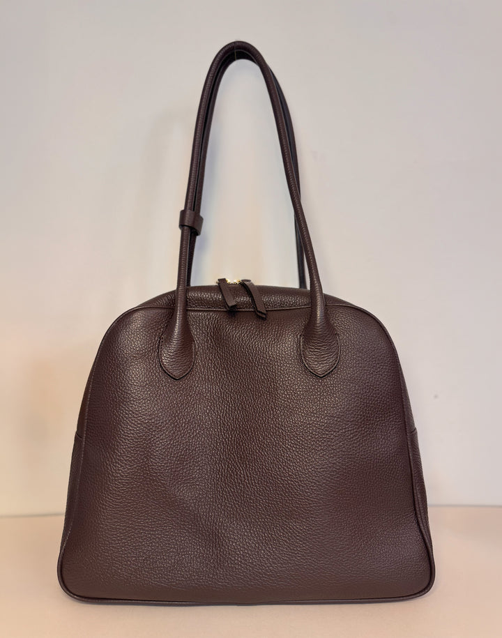 Tumbled Leather Bowling Tote