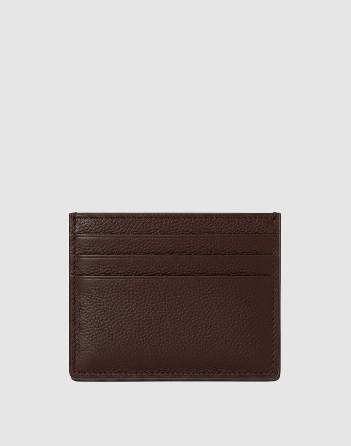 Hyer Goods_Certo Italian Card Wallet_Chocolate Brown Pebbled Leather #color_brown-pebbled-leather