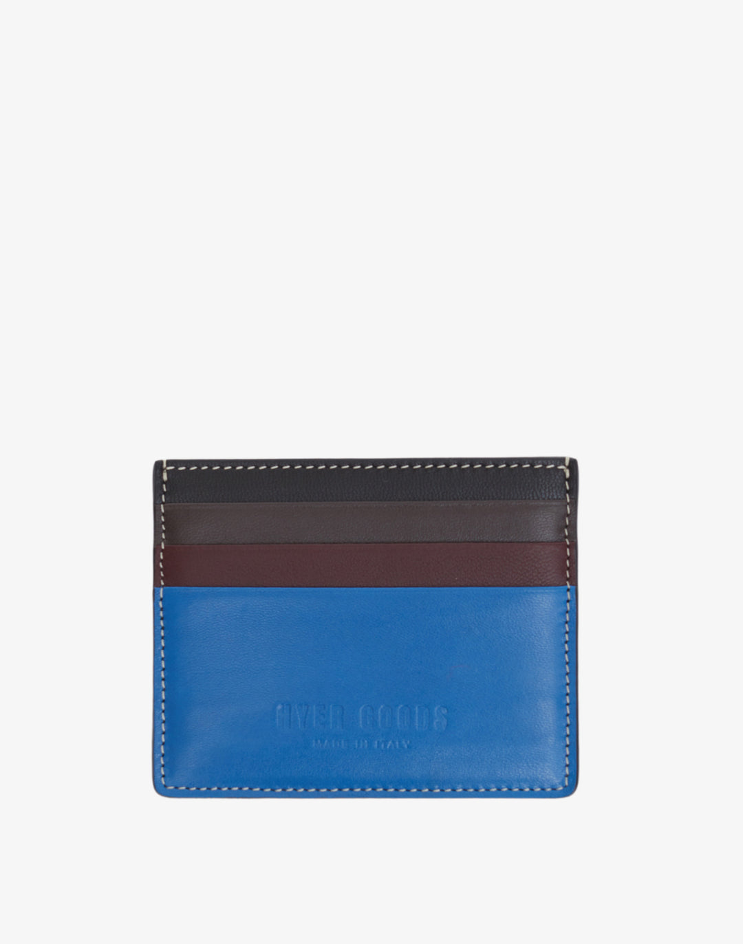 Hyer Goods_Certo Italian Card Wallet_Electric Blue Colorblock#color_electric-blue-multi