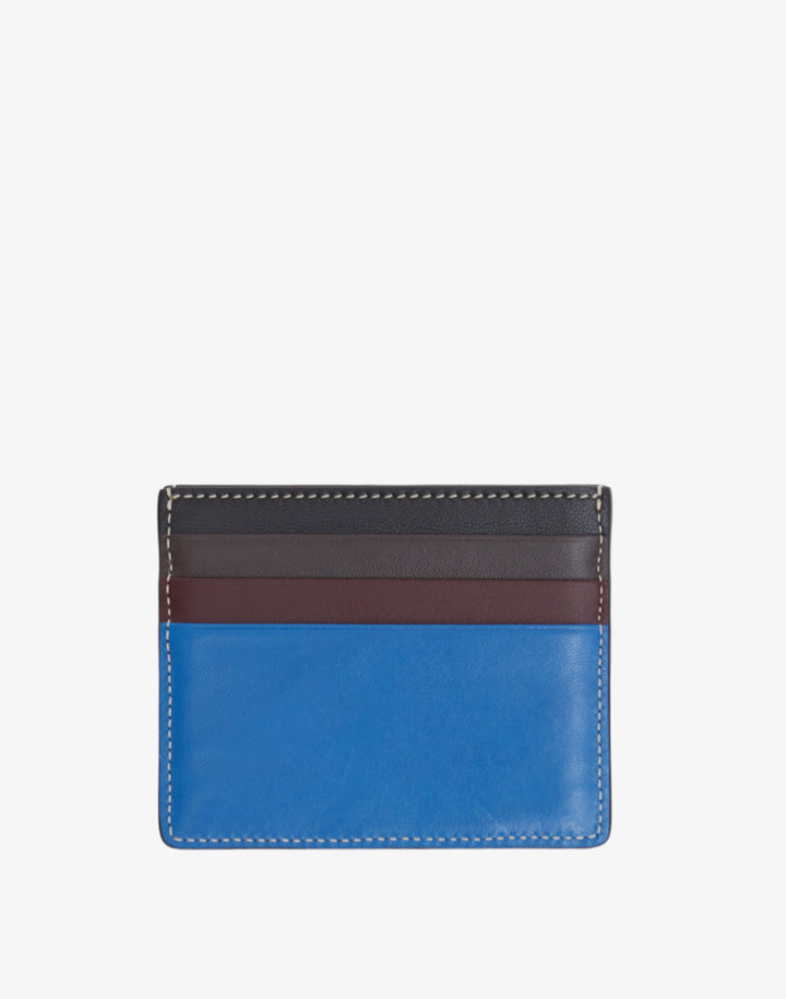 Hyer Goods_Certo Italian Card Wallet_Electric Blue Colorblock#color_electric-blue-multi