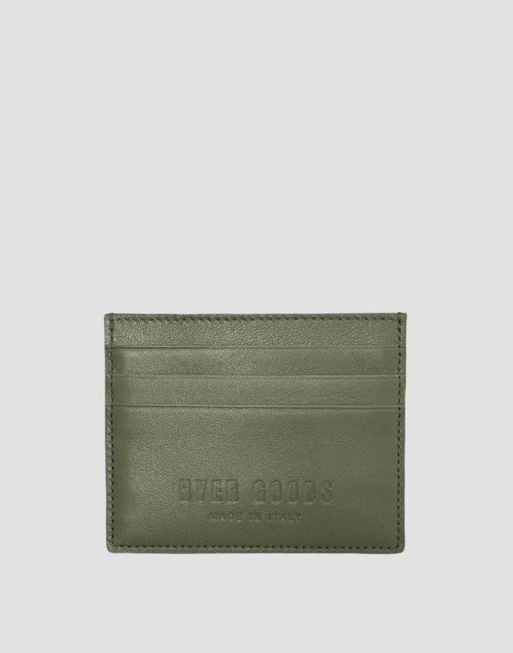 Hyer Goods_Certo Italian Card Wallet_Olive Green#color_olive