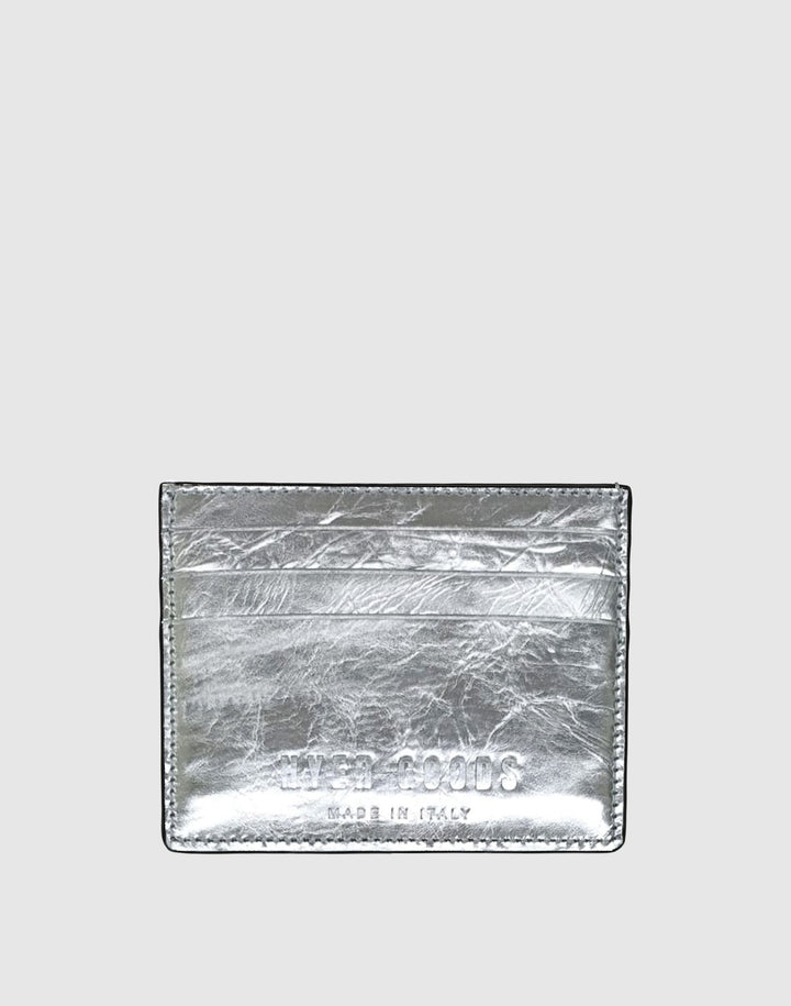 Hyer Goods_Certo Italian Card Wallet_Silver metallic wallet#color_silver