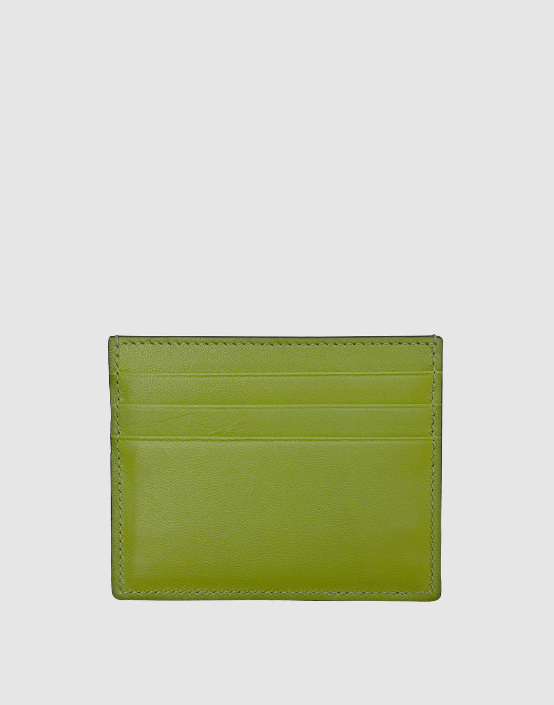 Hyer Goods_Certo Italian Card Wallet_Chartreuse Green leather #color_chartreuse