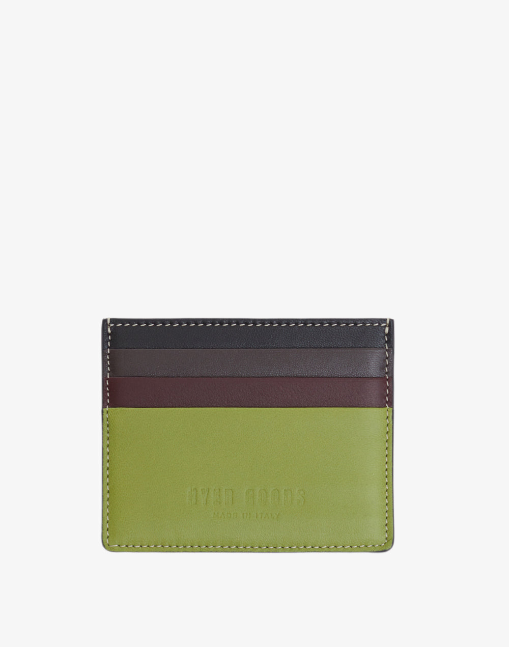 Hyer Goods_Certo Italian Card Wallet_Vert Anis Lime Green Colorblock#color_vert-anis-multi