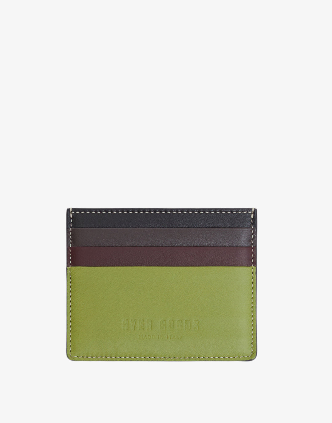 Hyer Goods_Certo Italian Card Wallet_Vert Anis Lime Green Colorblock#color_vert-anis-multi