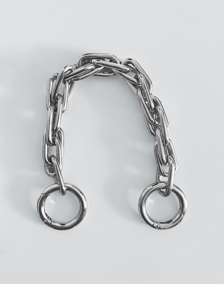 removable silver chain strap #color_silver
