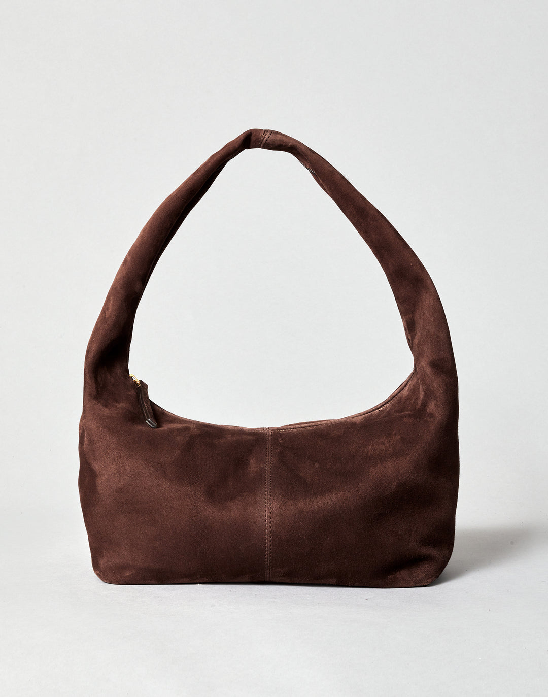 HYER GOODS slouchy everyday suede shoulder bag #color_chocolate-suede